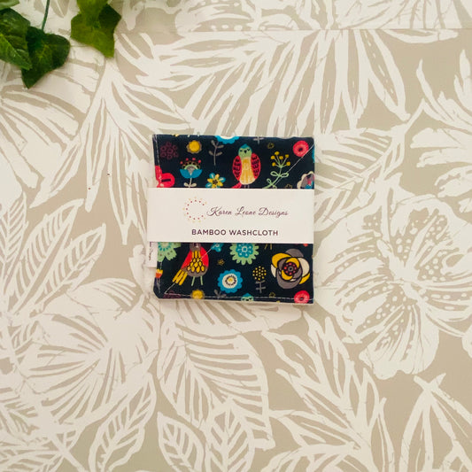 Bird & Flower Wash Cloth