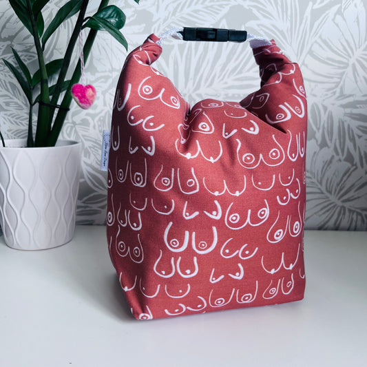 Brown Boob Lunch Bag