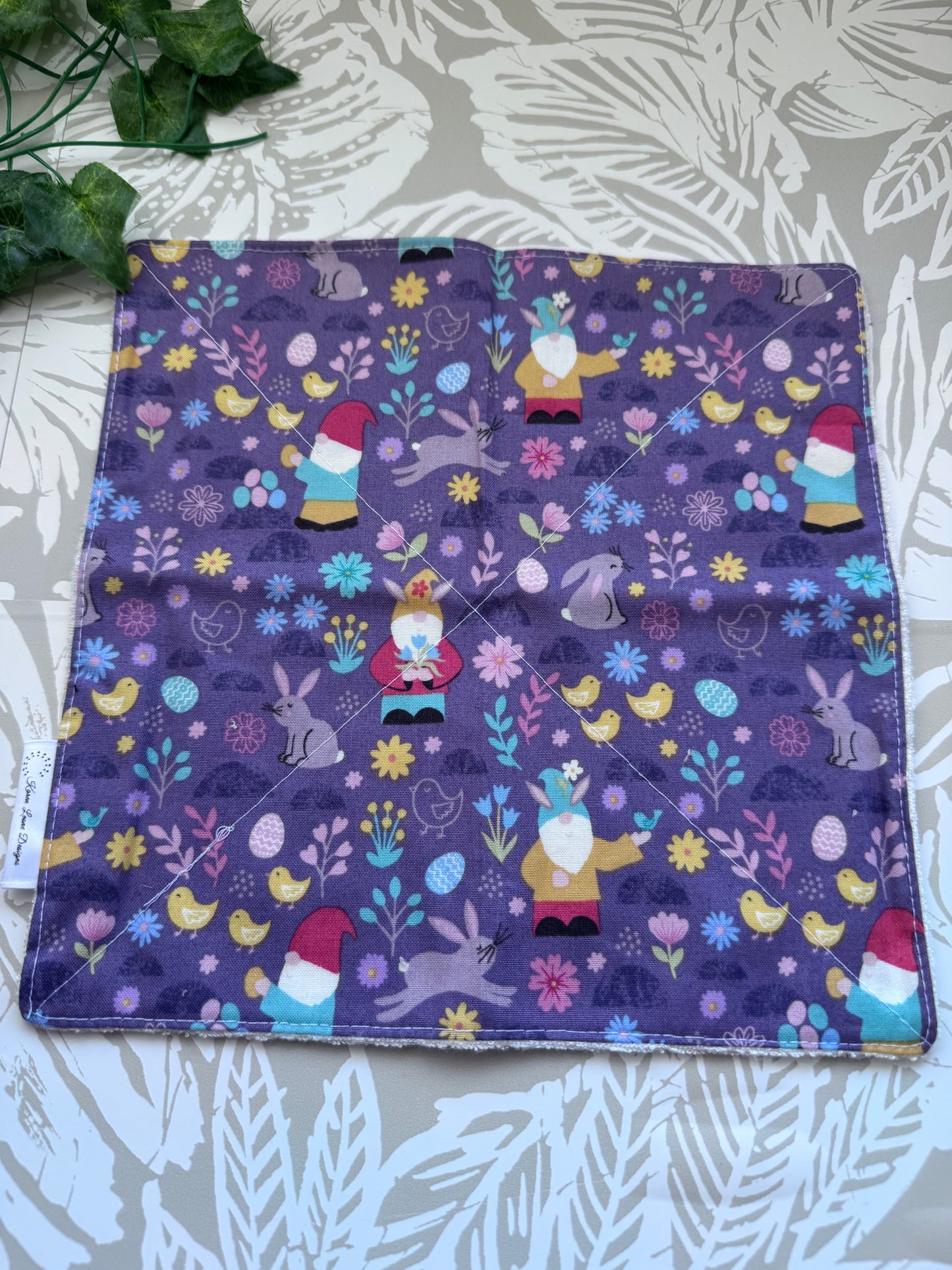 Purple Gnome Wash Cloth