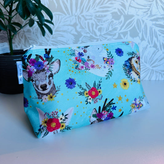 Woodland Creature Travel/Cosmetic Bag