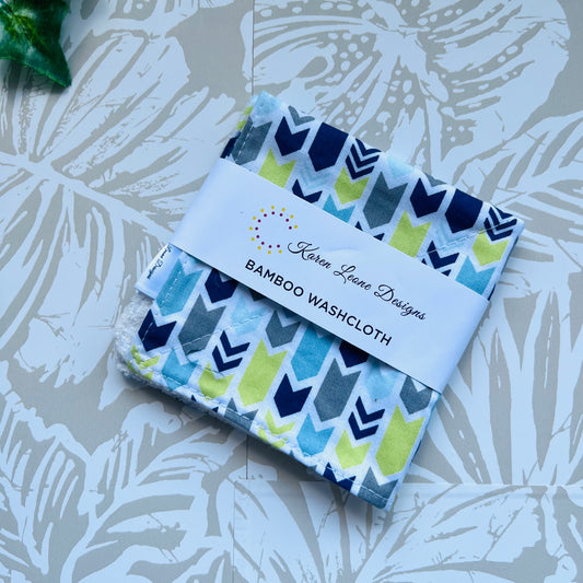 Blue Geo Wash Cloth