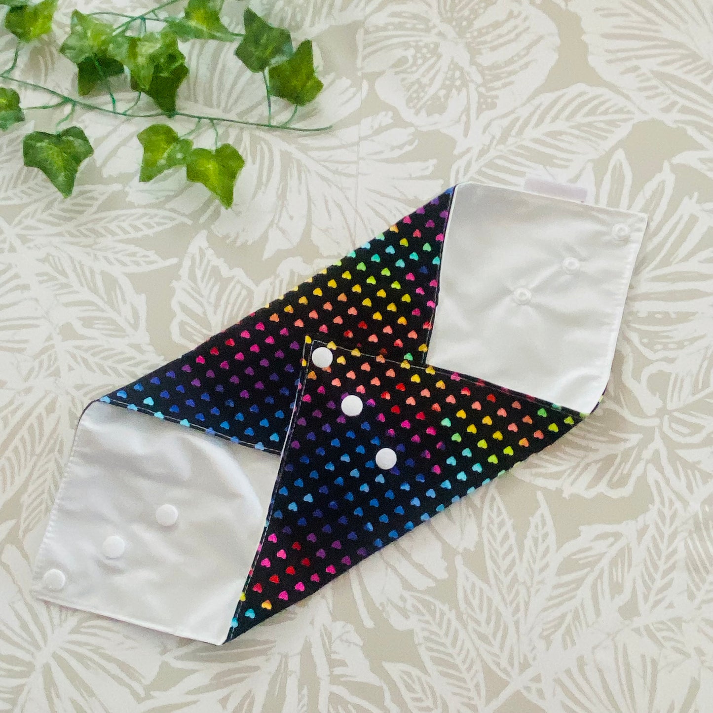 Black Rainbow Hearts Sandwich Wrap