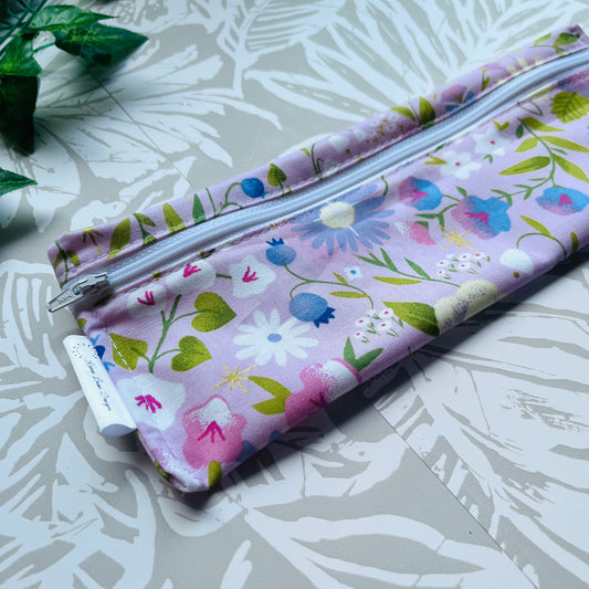 Pink Garden Cutlery/Travel Bag
