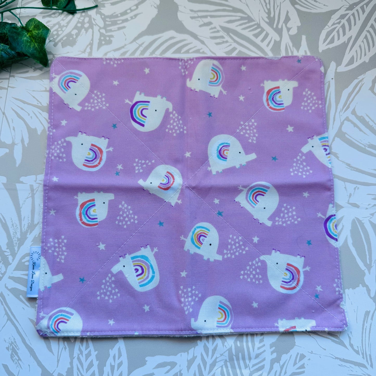 Pink Elephant Wash Cloth