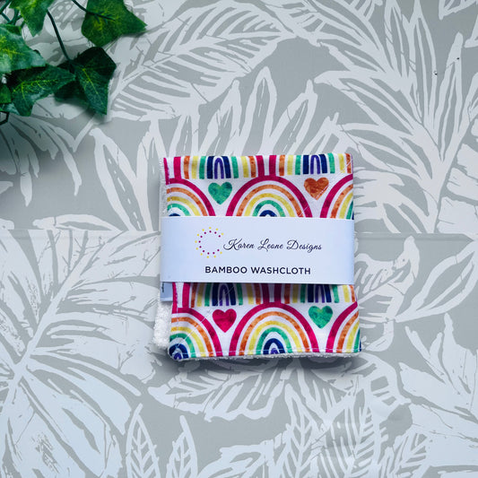 Large Rainbow Wash Cloth