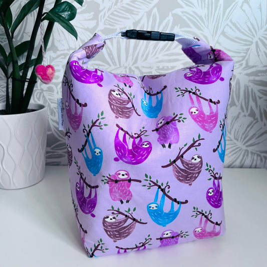 Pink Sloth Lunch Bag