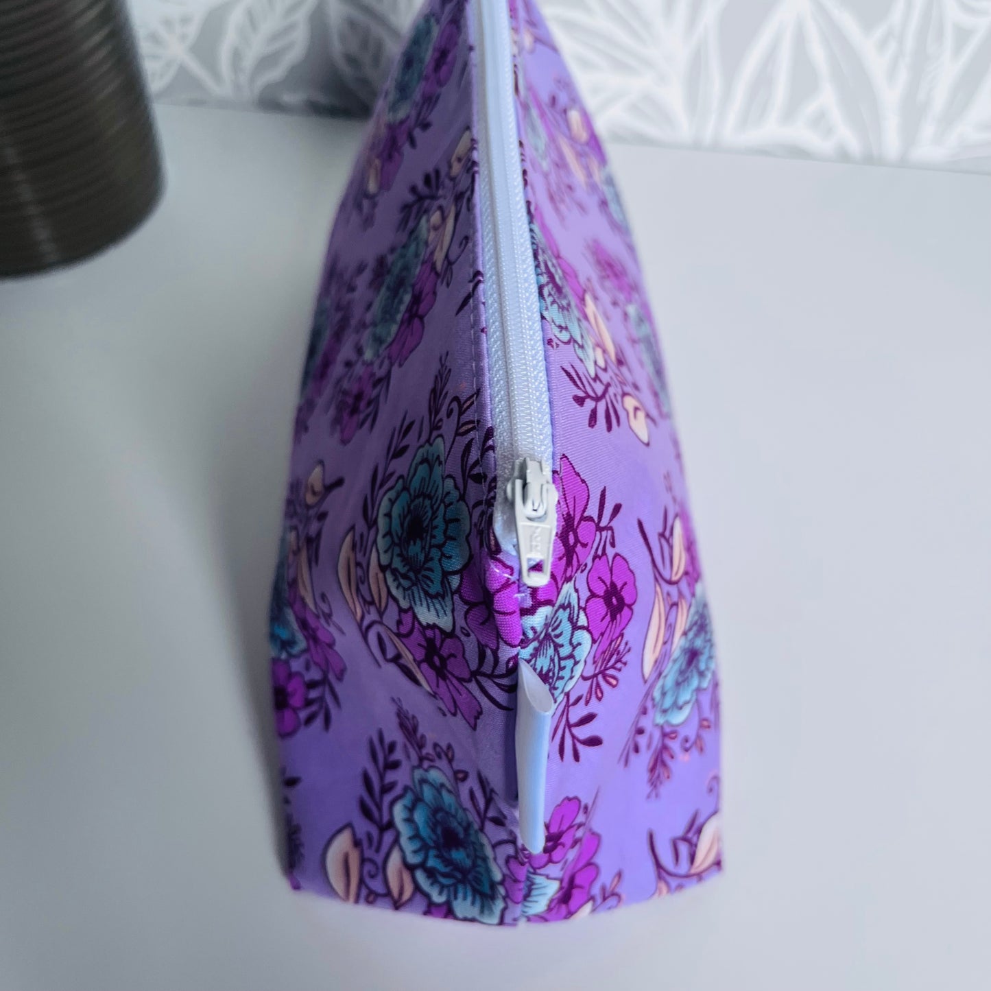 Purple Floral Travel/Cosmetic Bag