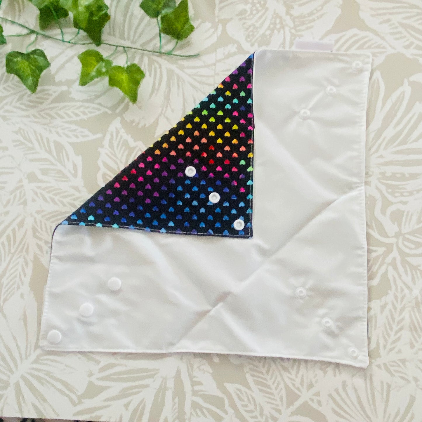 Black Rainbow Hearts Sandwich Wrap