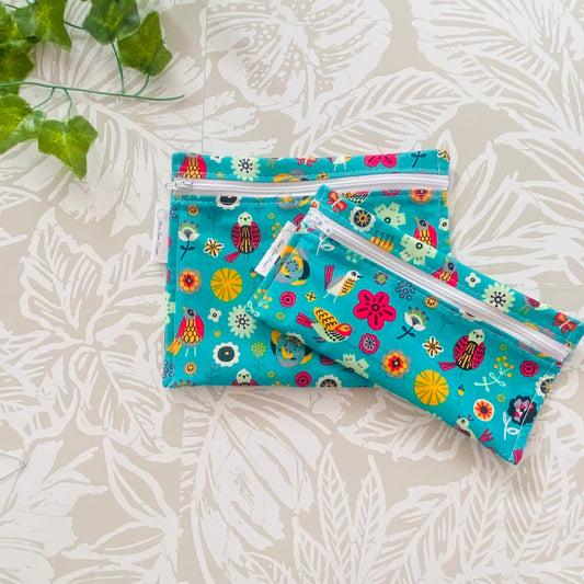 Flower & Bird Sandwich & Snack Bags