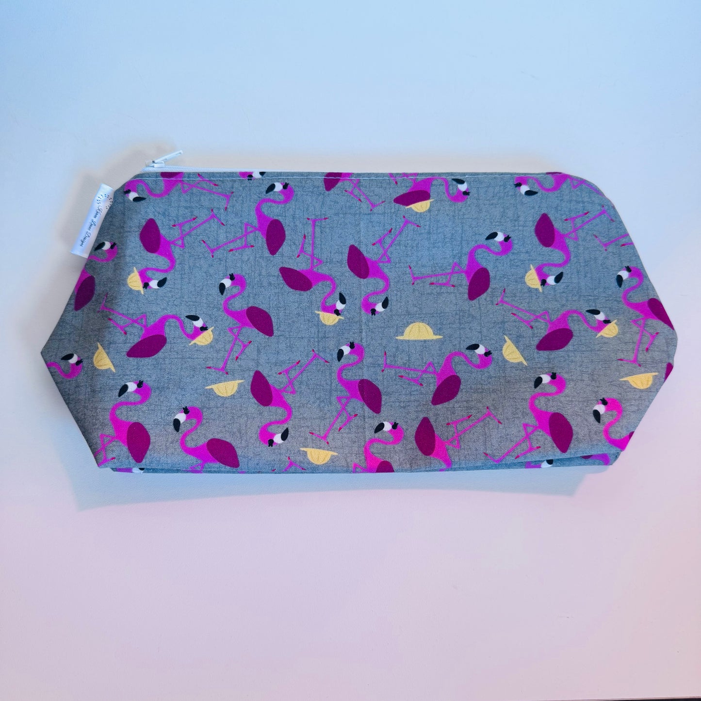 Construction Flamingo Travel/Cosmetic Bag
