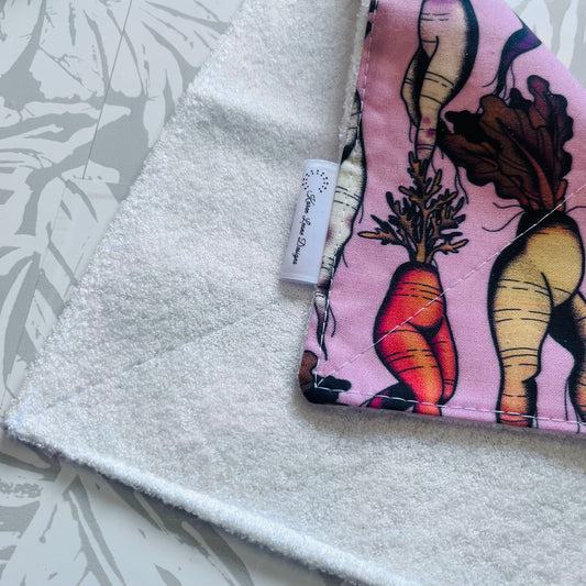 Pink Veggie Leg Wash Cloth