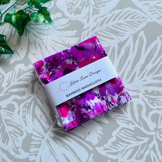 Pink Floral Wash Cloth