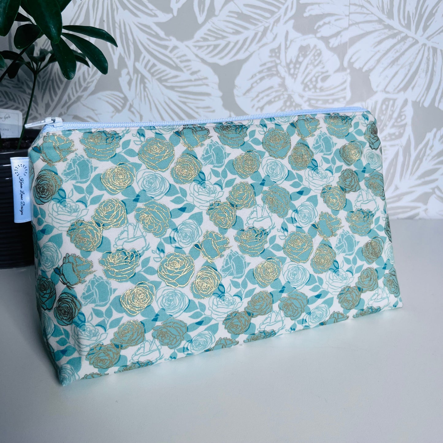 Green Rose Travel/Cosmetic Bag