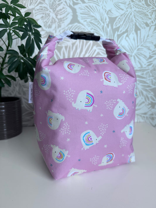 Pink Elephant Lunch Bag