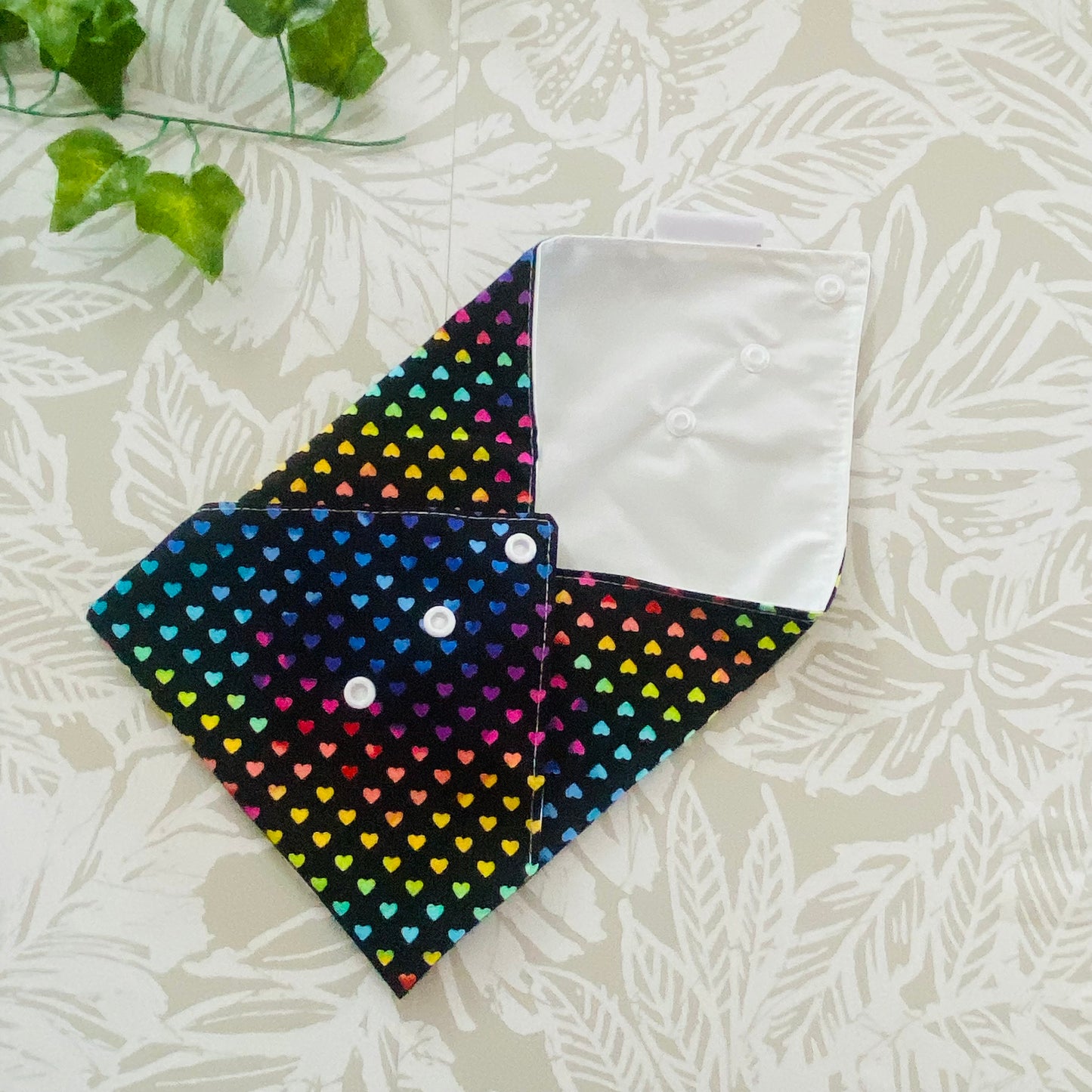 Black Rainbow Hearts Sandwich Wrap