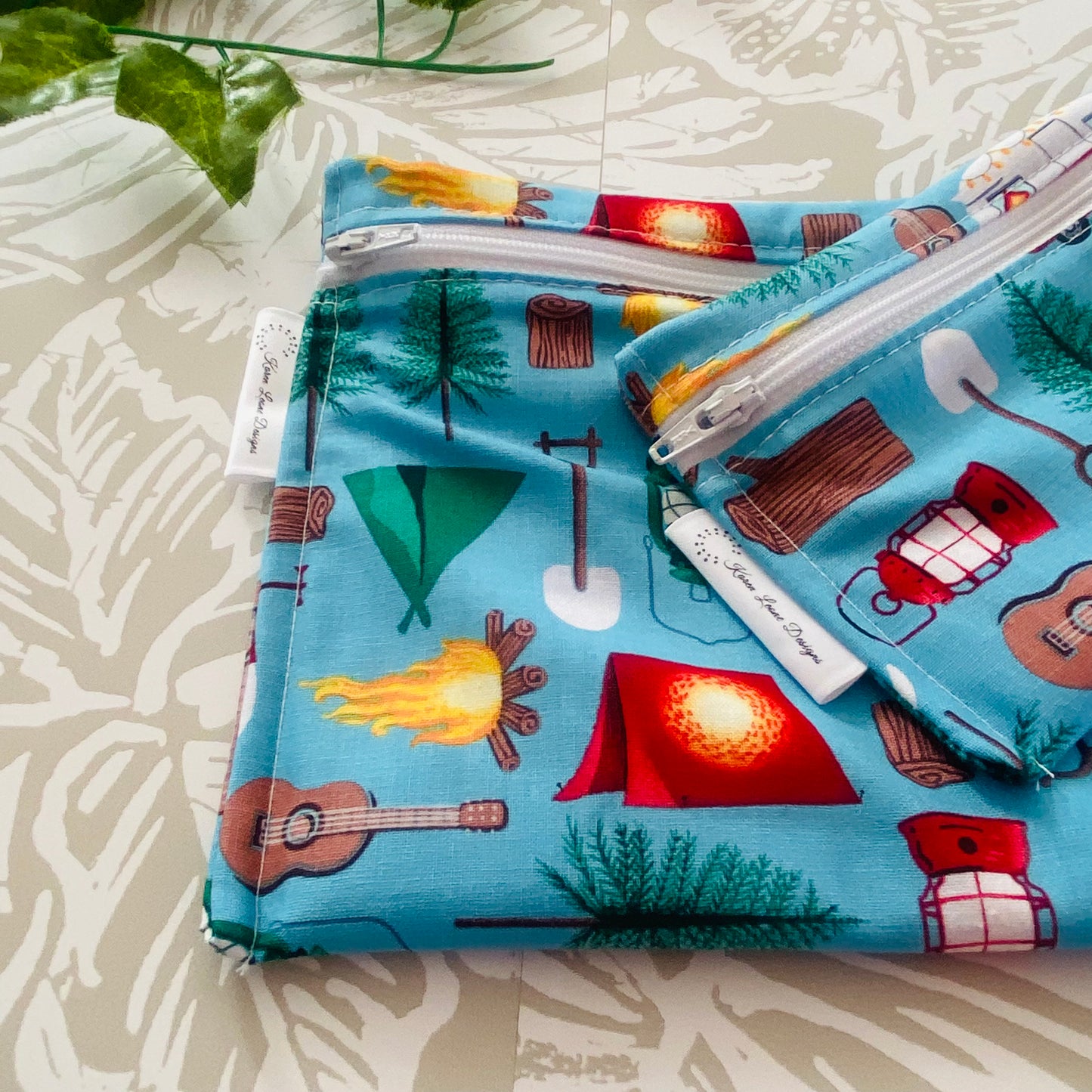 Blue Camping Sandwich & Snack Bags