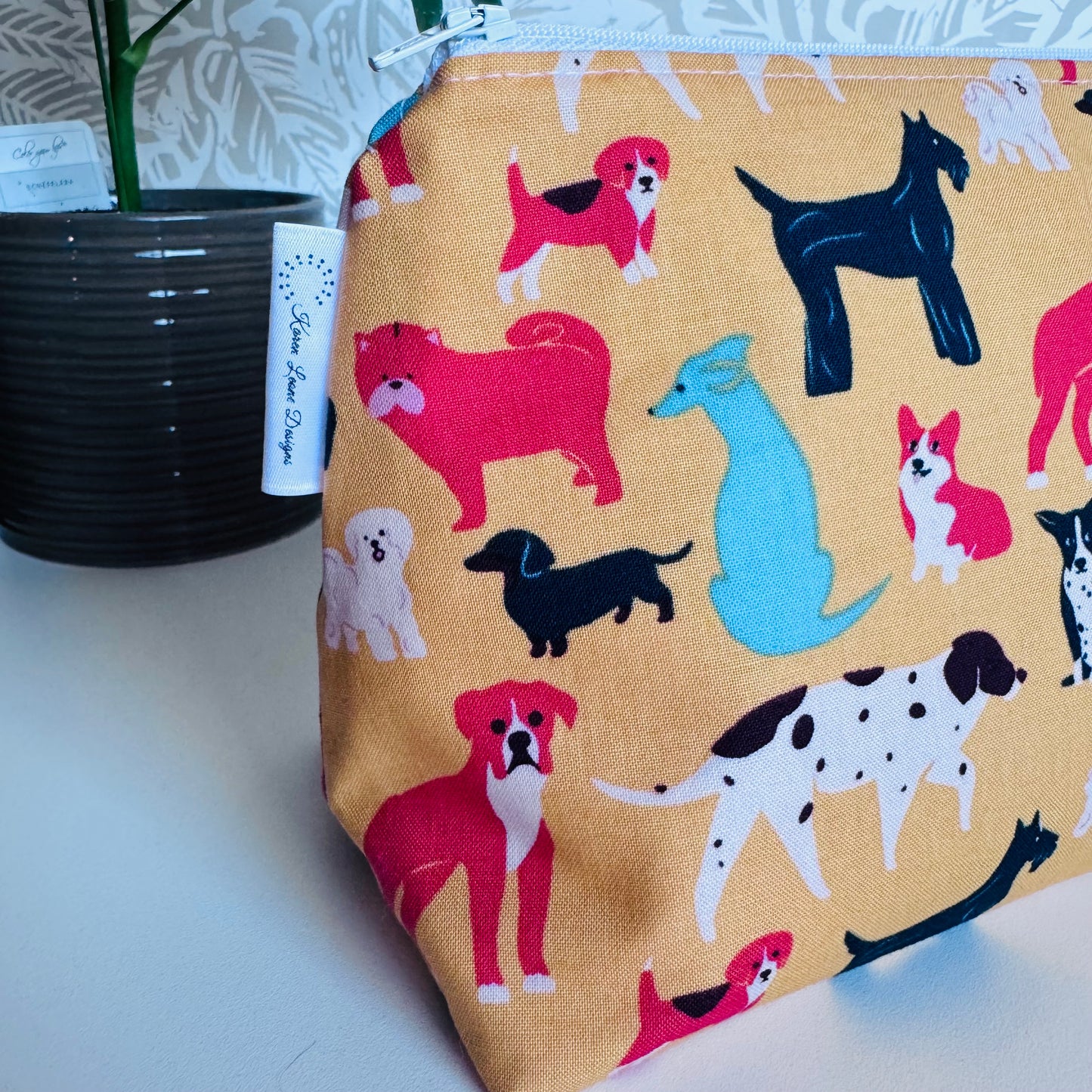 Orange Puppers Travel/Cosmetic Bag