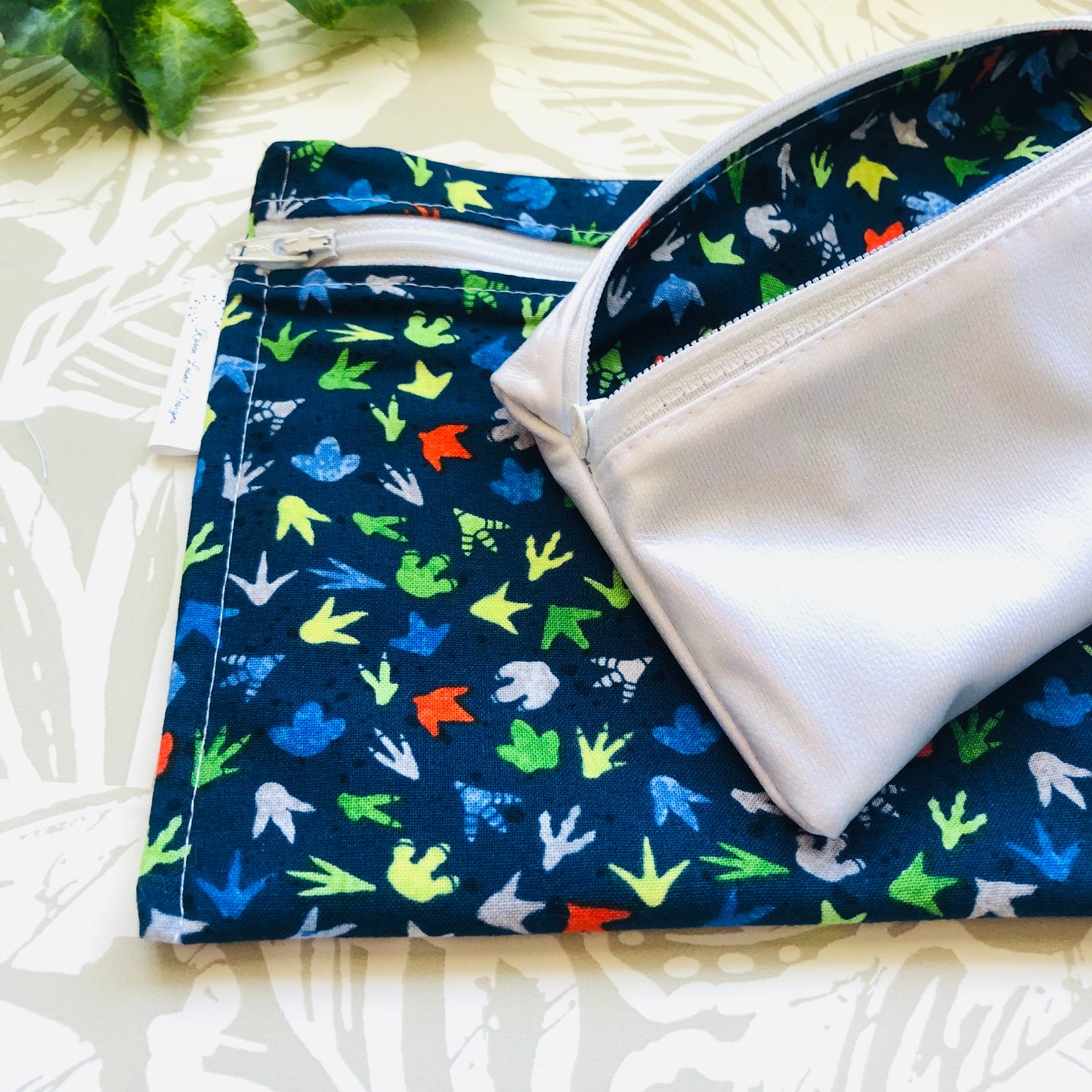 Dino Footprint Sandwich & Snack Bags