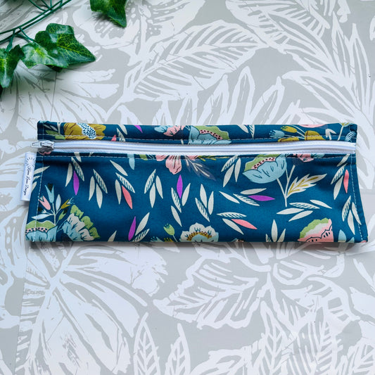 Green Floral Cutlery/Travel Bag