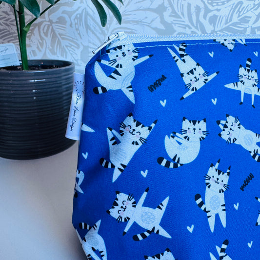 Blue Kitty Travel/Cosmetic Bag