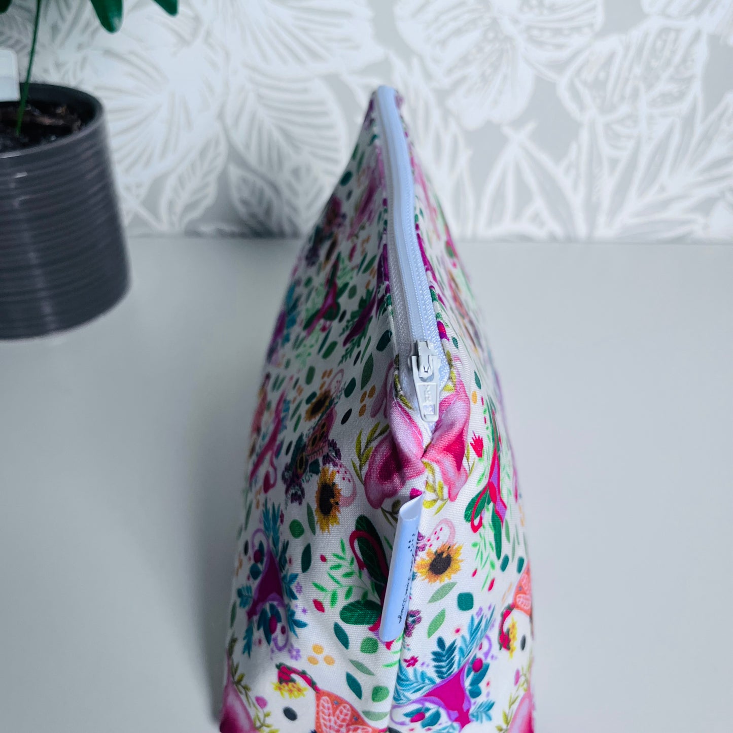 Floral Uterus Travel/Cosmetic Bag