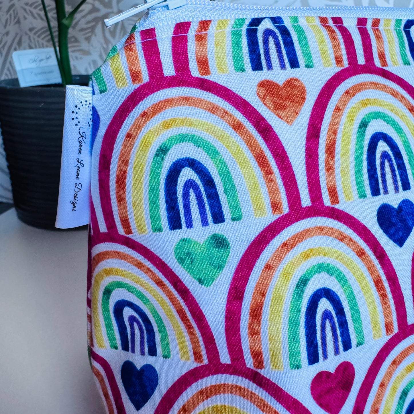 Large Rainbow Travel/Cosmetic Bag
