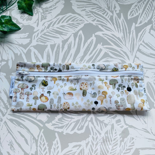 Mushroom & Snail Cutlery/Travel Bag