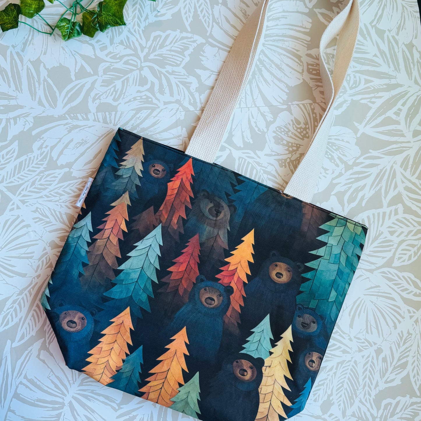 Bear in the Woods Market Tote