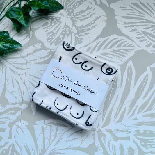 White Boob Face Wipes