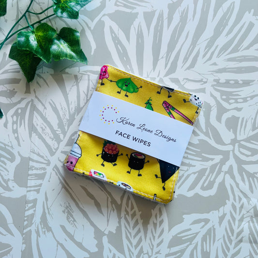 Yellow Sushi Face Wipes