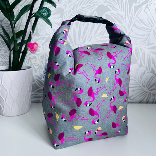 Construction Flamingo Lunch Bag