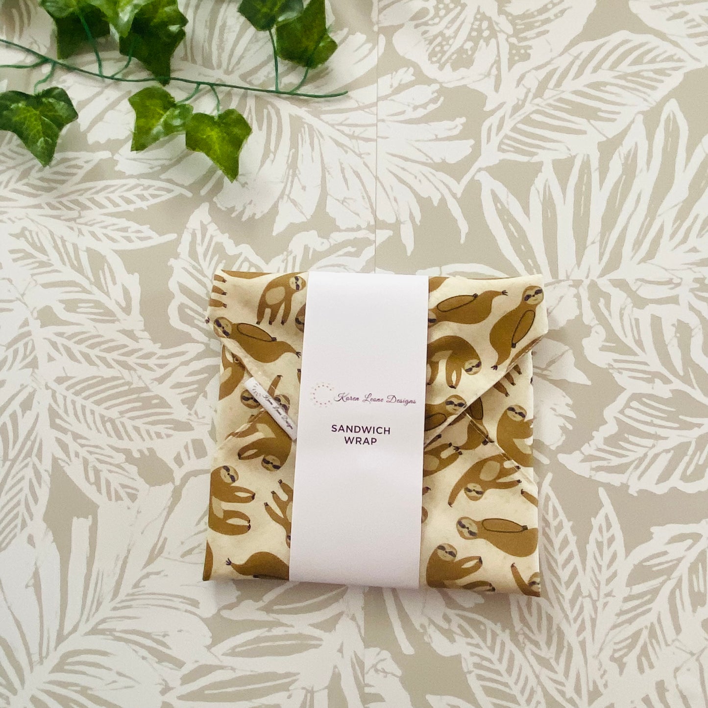 Brown Sloth Sandwich Wrap