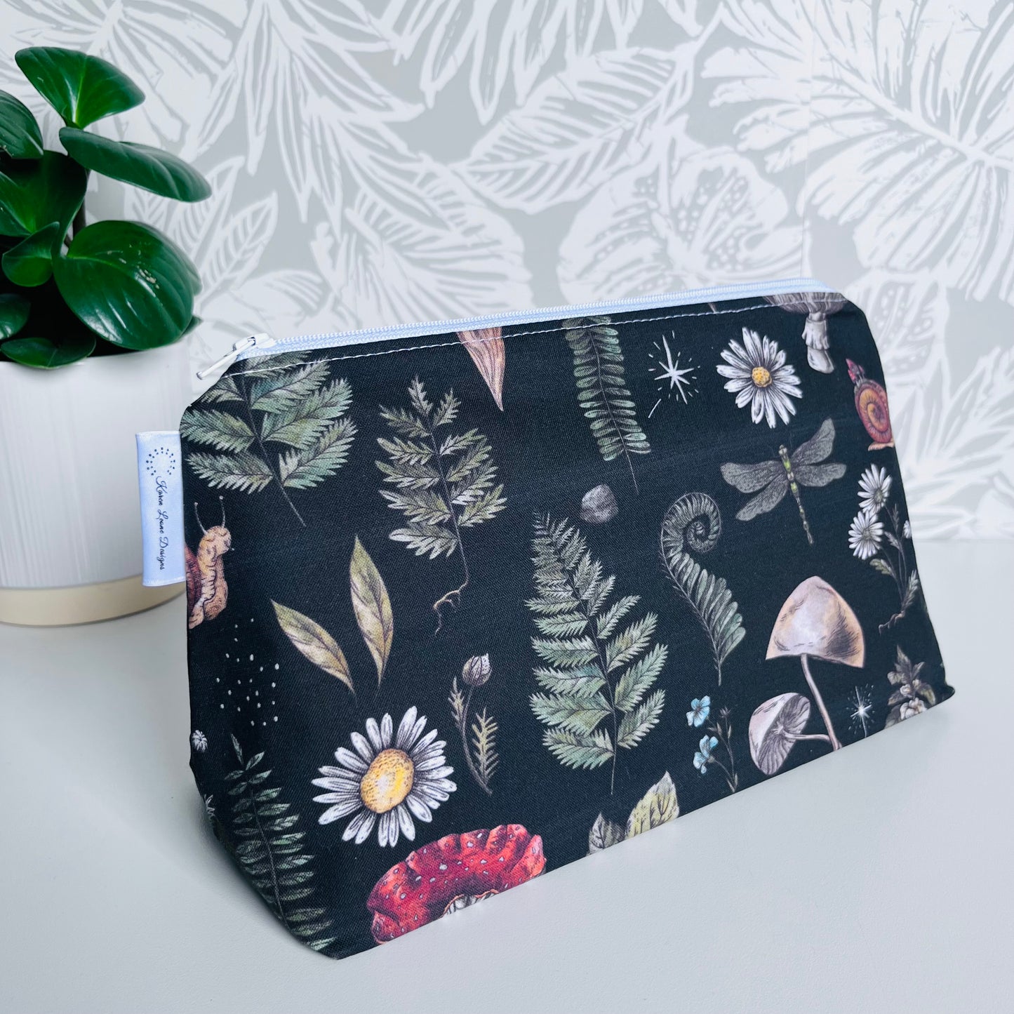Botanical Mushroom Travel/Cosmetic Bag