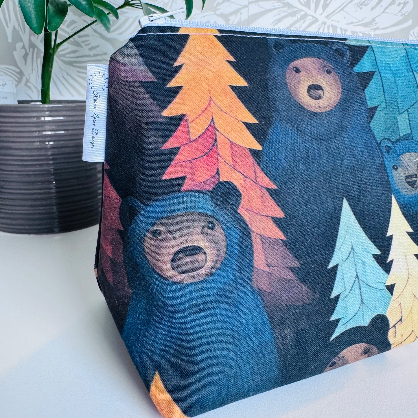 Bear in the Woods Travel/Cosmetic Bag
