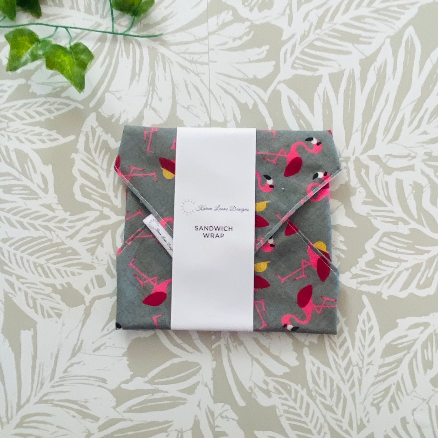 Construction Flamingo Sandwich Wrap