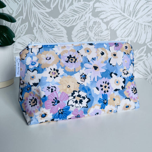 Purple Florals Travel/Cosmetic Bag