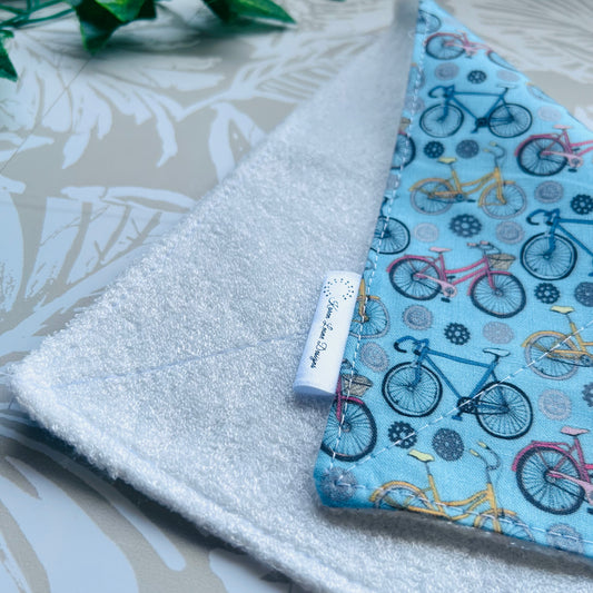 Blue Bike Wash Cloth