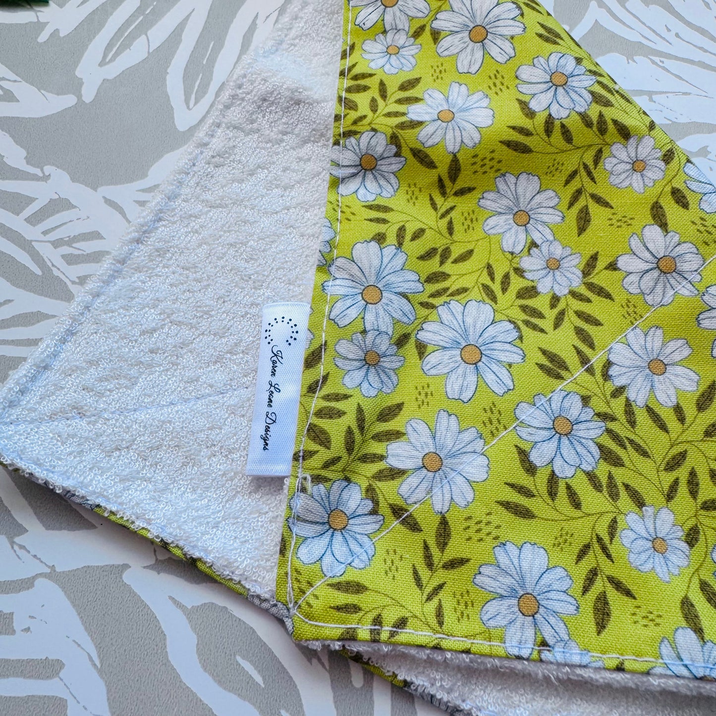 Yellow Floral Wash Cloth