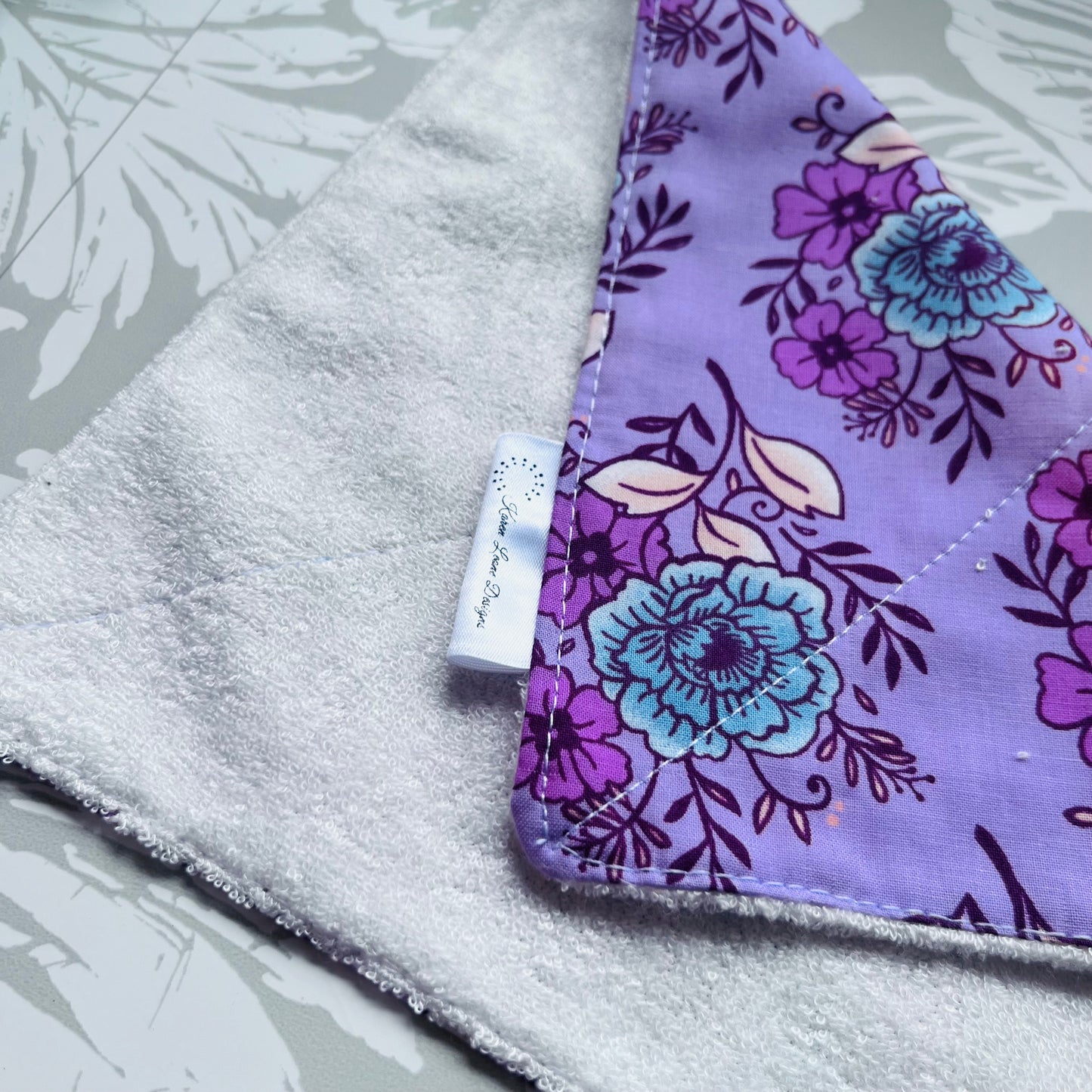 Purple Floral Wash Cloth