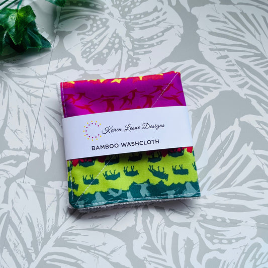 Multicoloured Animal Wash Cloth