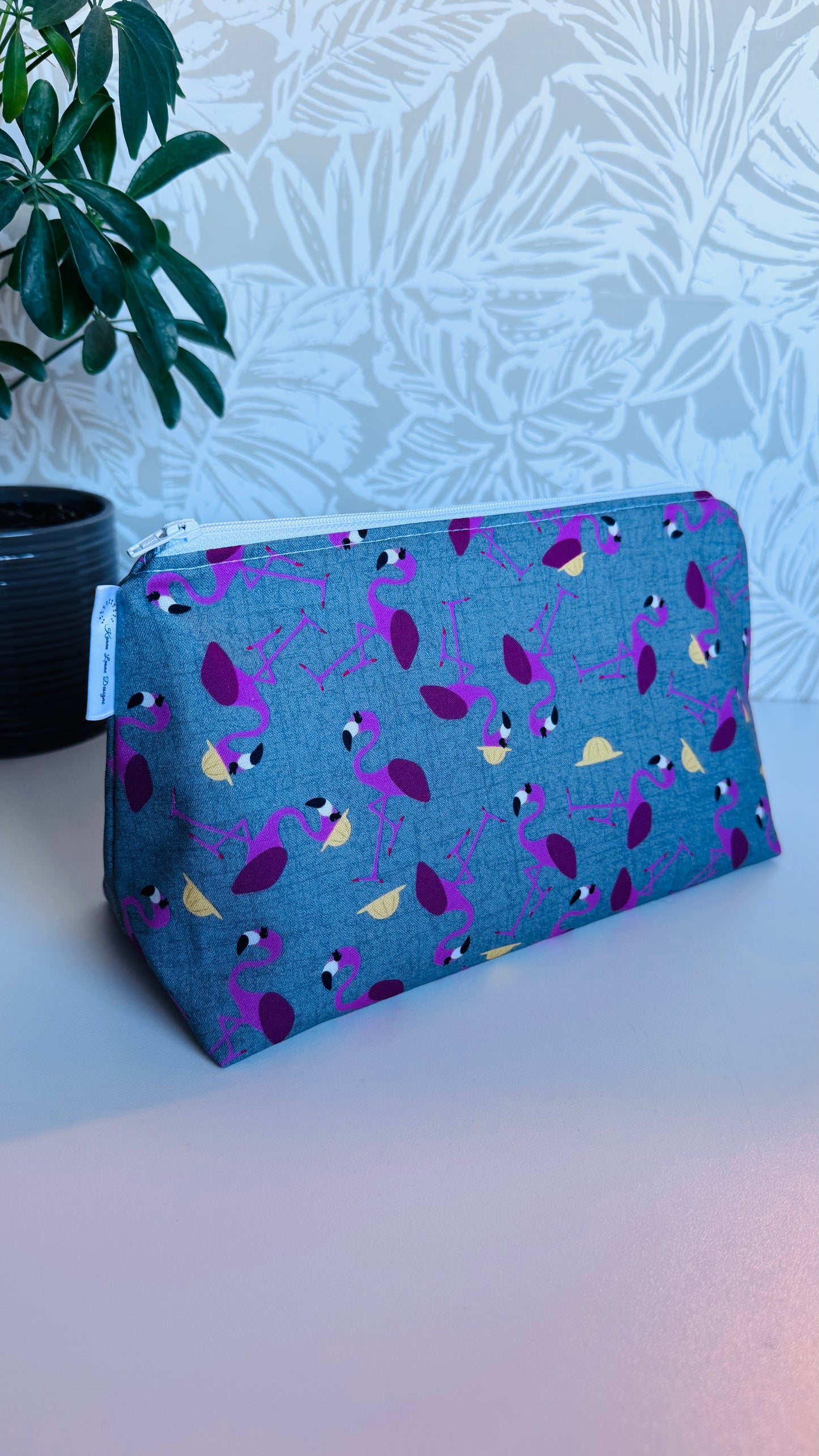Construction Flamingo Travel/Cosmetic Bag