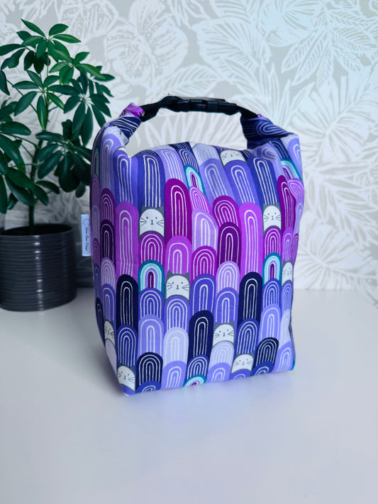Purple Rainbow Kitty Lunch Bag