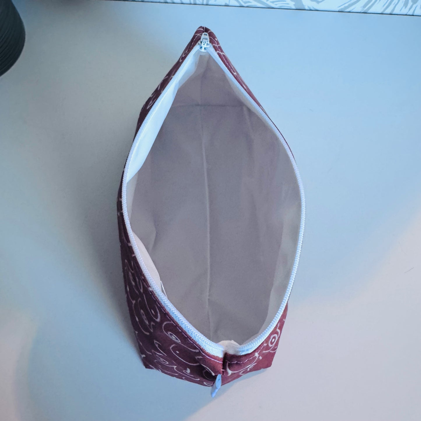 Brown/White Boob Travel/Cosmetic Bag