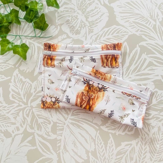 Highland Cow Sandwich & Snack Bags