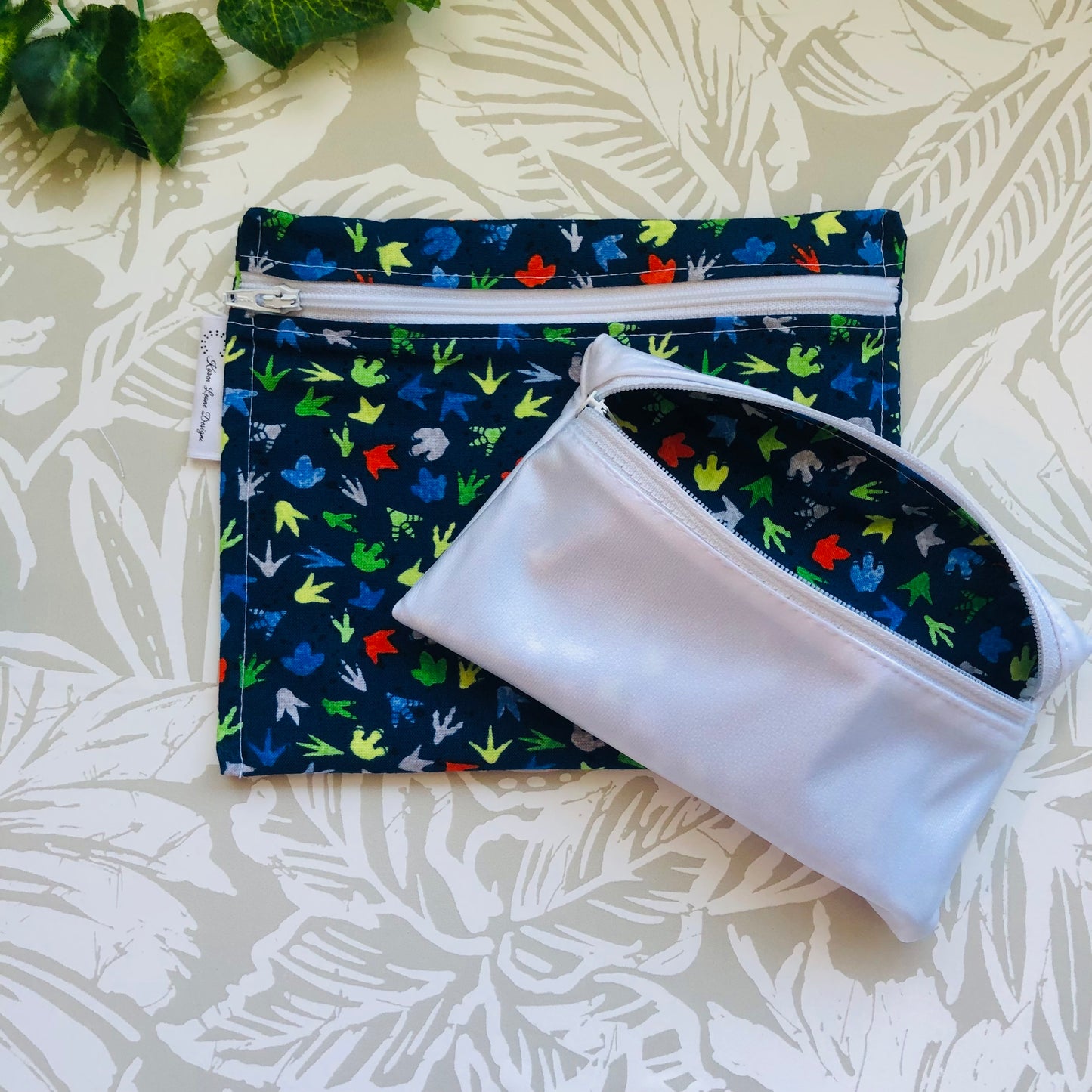 Dino Footprint Sandwich & Snack Bags