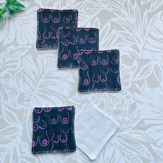 Black & Pink Boob Face Wipes