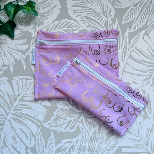 Pink Boob Sandwich & Snack Bags