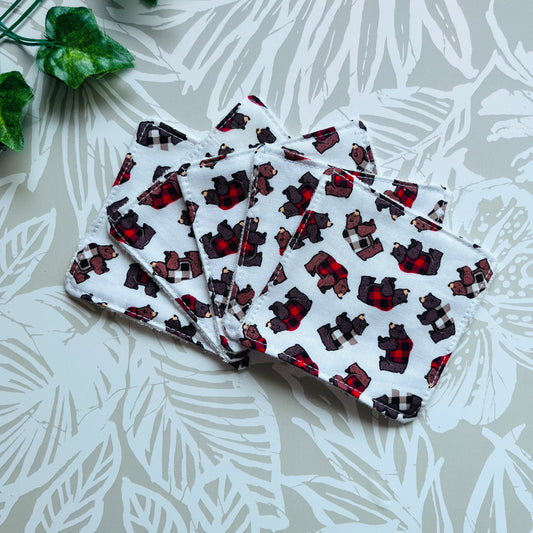 Plaid Bear Face Wipes