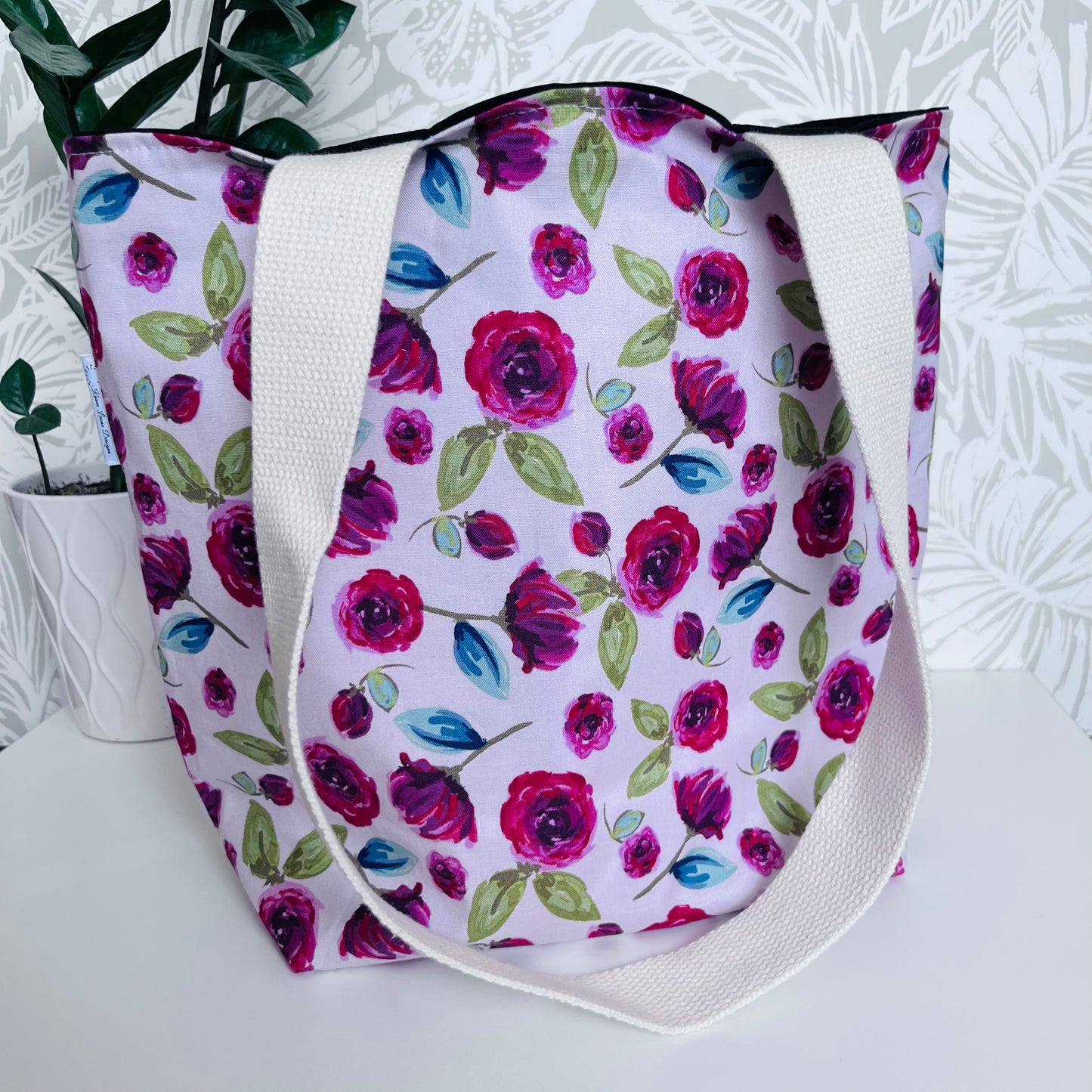 Pink Floral Market Tote