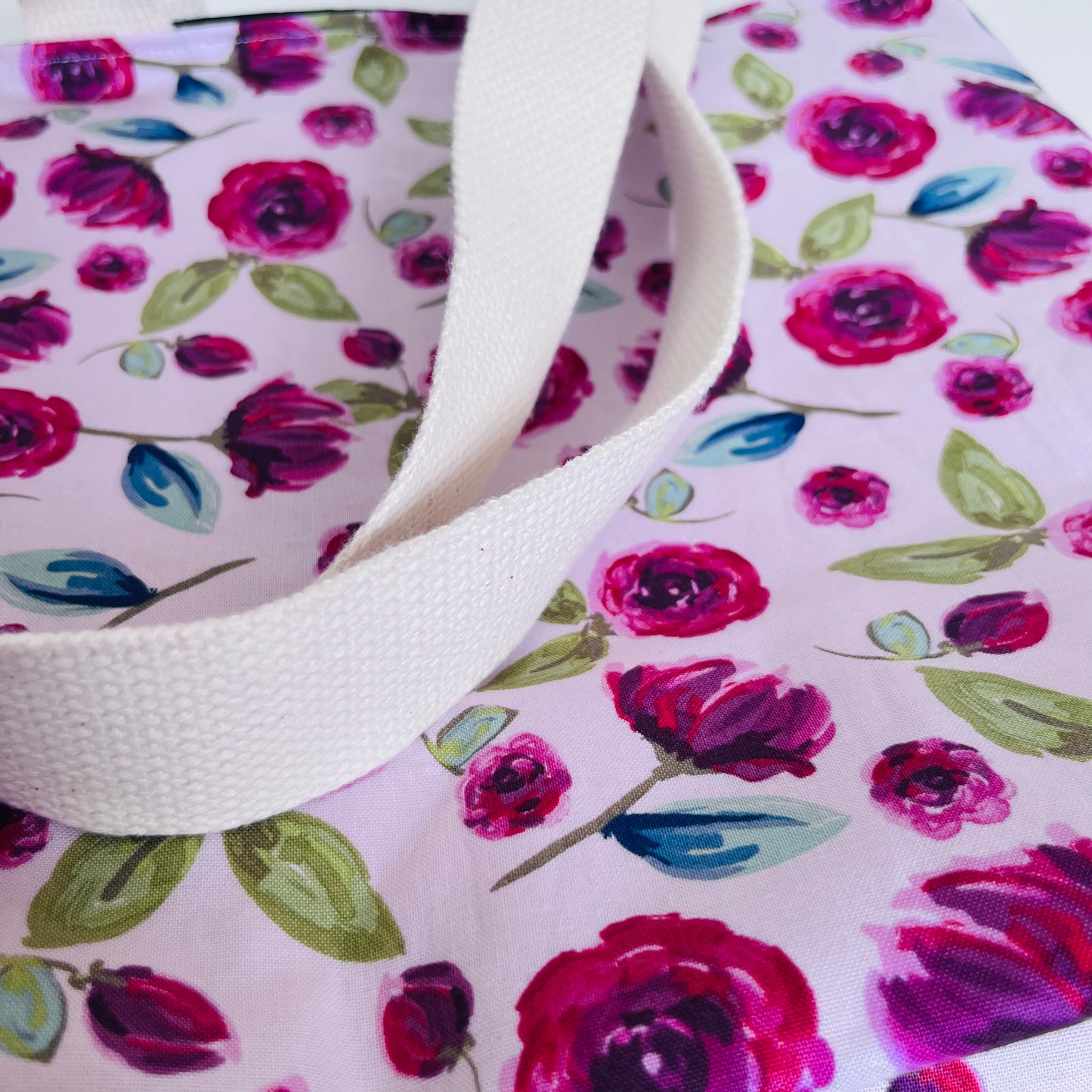 Pink Floral Market Tote